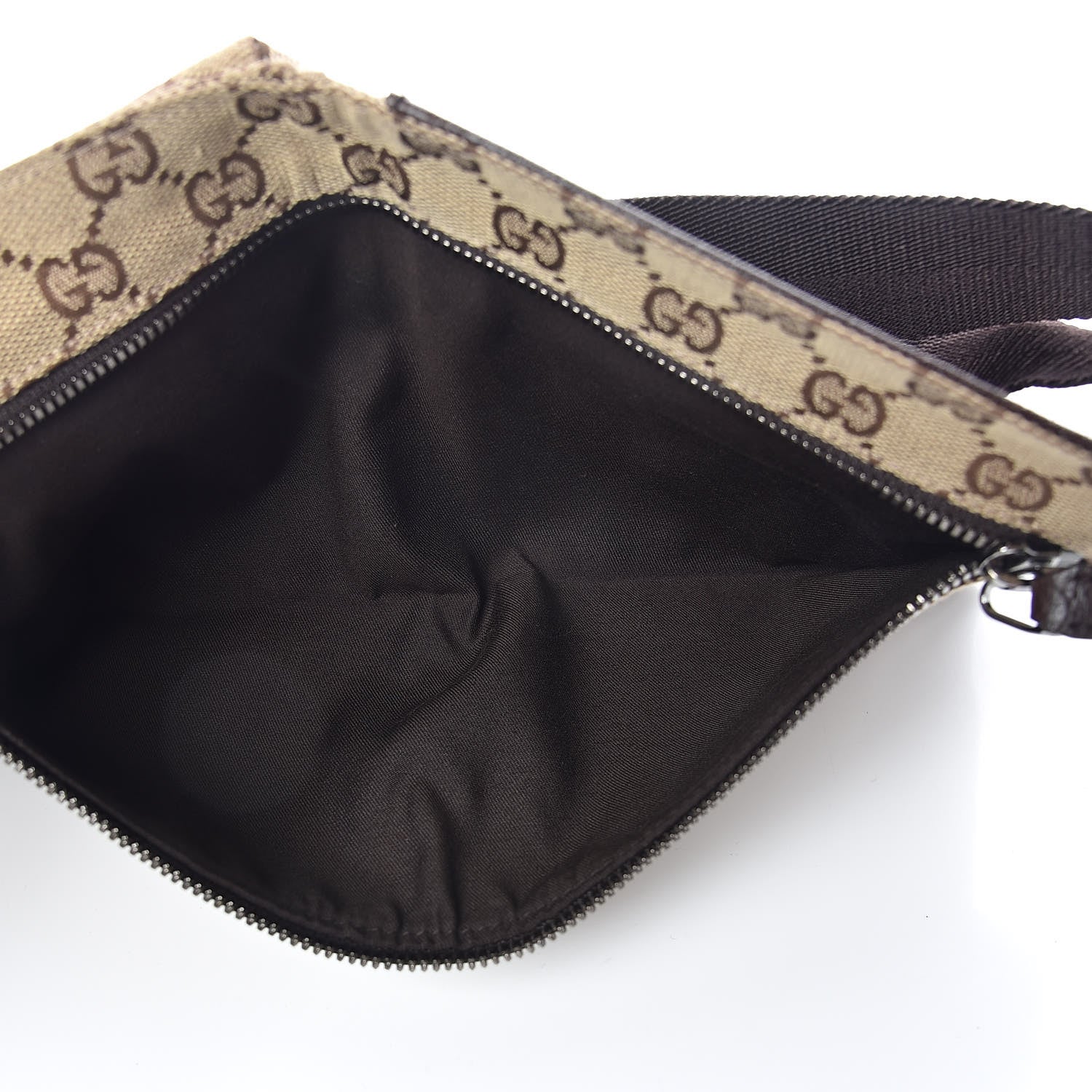 Gucci GG Monogram Double Pocket Belt Bag Dark Brown 5 of 9