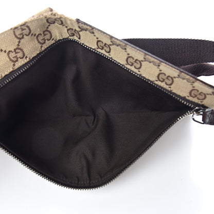 Gucci GG Monogram Double Pocket Belt Bag Dark Brown 5 of 9