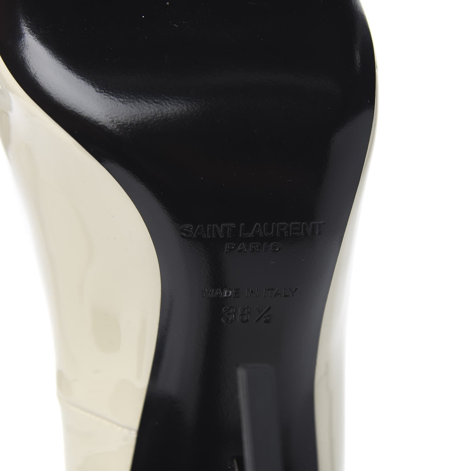 Saint Laurent Calfskin Opyum 100 Pumps 38.5 White 6 of 10