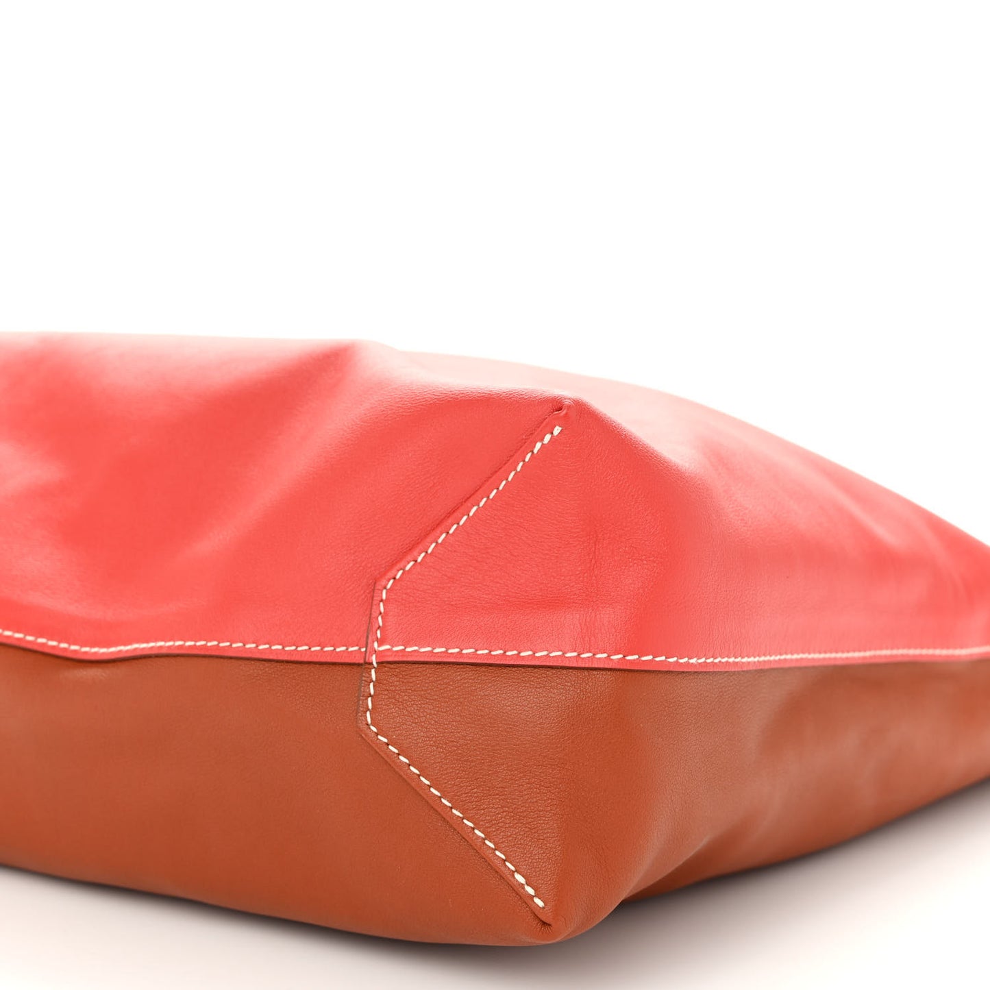 Veau Sikkim Swift Double Sens 30 Reversible Tote Gold Rose Azalee Rouge Casaque Brique