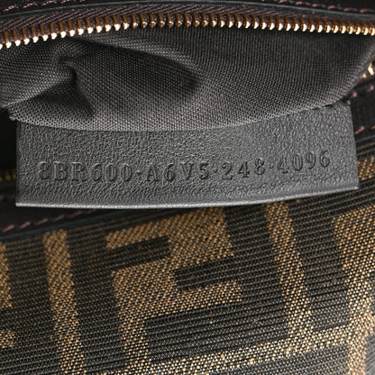 Fendi Fabric Jacquard FF 1974 Medium Baguette Tobacco Moro Black 7 of 11