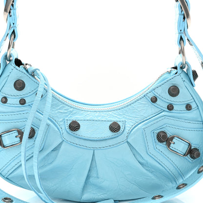 Balenciaga Agneau Arena Le Cagole Shoulder Bag XS Blue 9 of 11