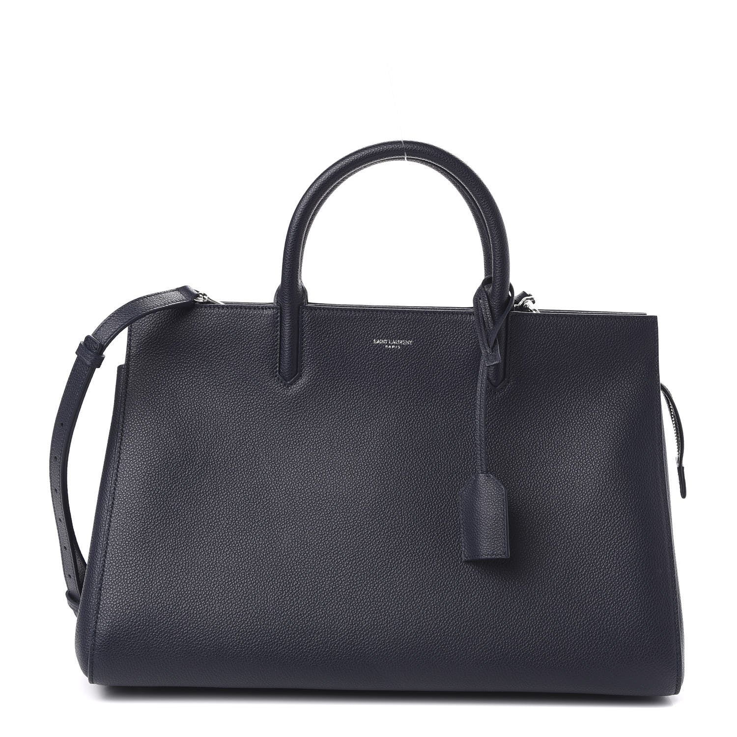 Saint Laurent Calfskin Medium Rive Gauche Cabas Navy Blue 1 of 10