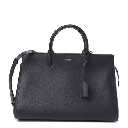 Saint Laurent Calfskin Medium Rive Gauche Cabas Navy Blue 1 of 10