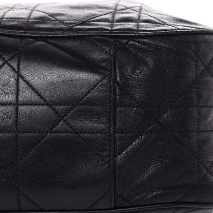Christian Dior Lambskin Cannage Drawstring Bag Black 8 of 18