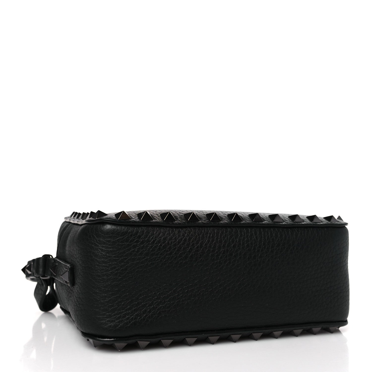 Valentino Garavani Pebbled Calfskin Rockstud Camera Crossbody Bag Black 4 of 8