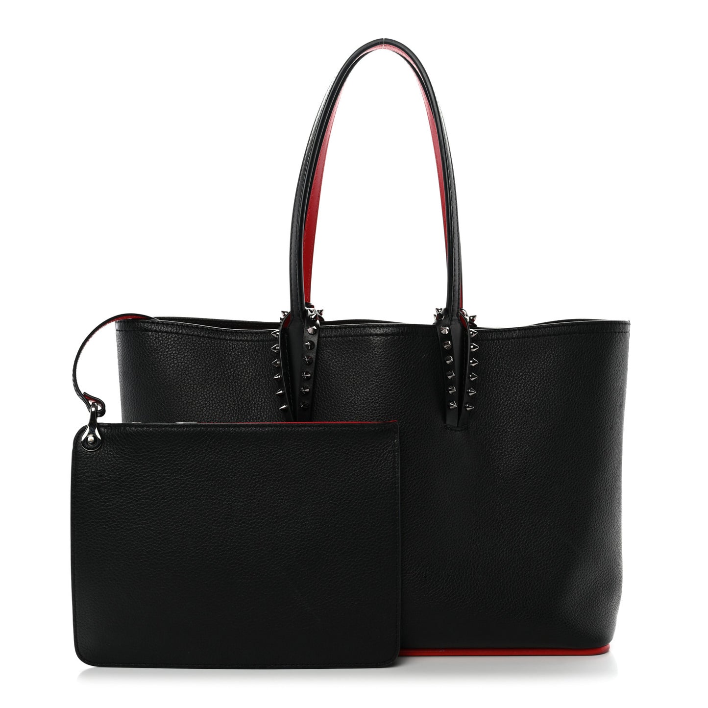 Calfskin Spikes East West Cabata Tote Black Black