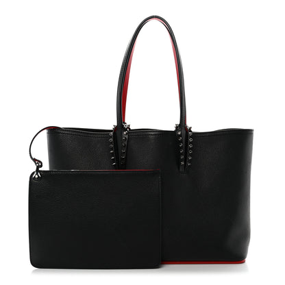 Christian Louboutin Calfskin Spikes East West Cabata Tote Black Black 3 of 14