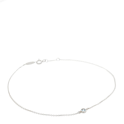Tiffany Sterling Silver Aquamarine Elsa Peretti Color By The Yard Bracelet 1 of 6