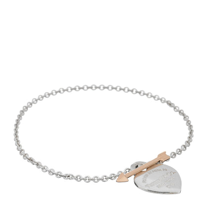 Tiffany Sterling Silver 18K Rose Gold Return to Tiffany Lovestruck Bracelet 1 of 4