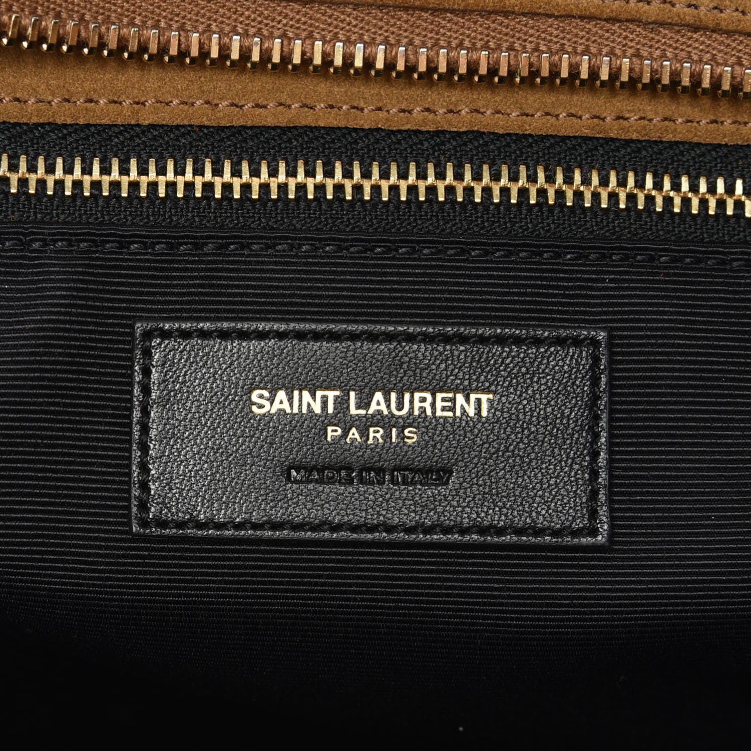 Saint Laurent Suede Fringe Monogram Shopping Tote Light Ochre 6 of 6