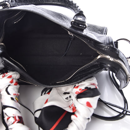 Balenciaga Agneau Classic Silver Hardware Mini S City Scarf Black 5 of 12