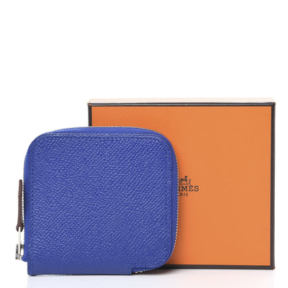 Hermes Epsom Silk'In Coin Purse Bleu Electrique 7 of 7