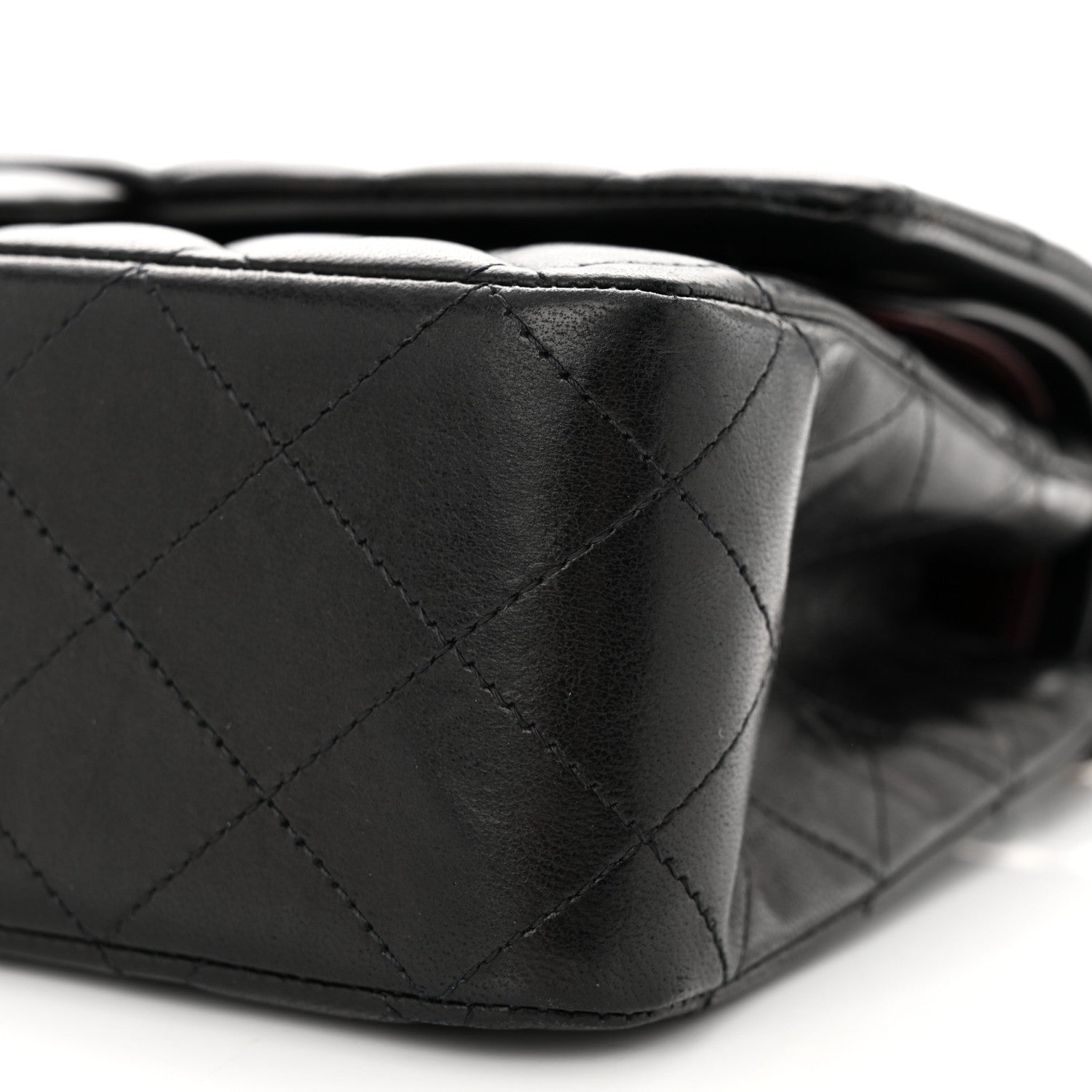 Chanel Lambskin Quilted Medium Double Flap Black 10 of 13