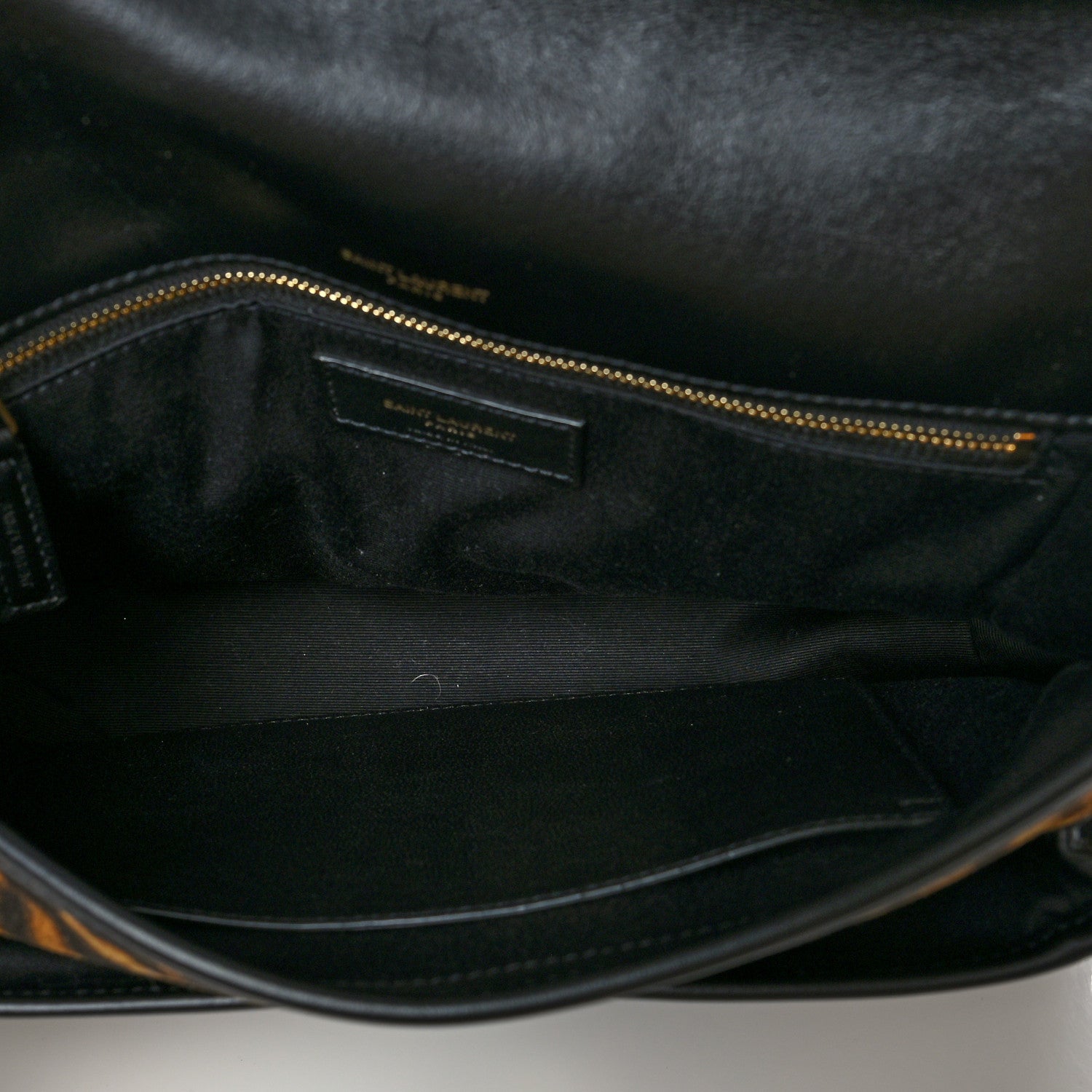 Saint Laurent Smooth Calfskin Canvas Leopard Print Medium Niki Chain Satchel Light Natural 5 of 10