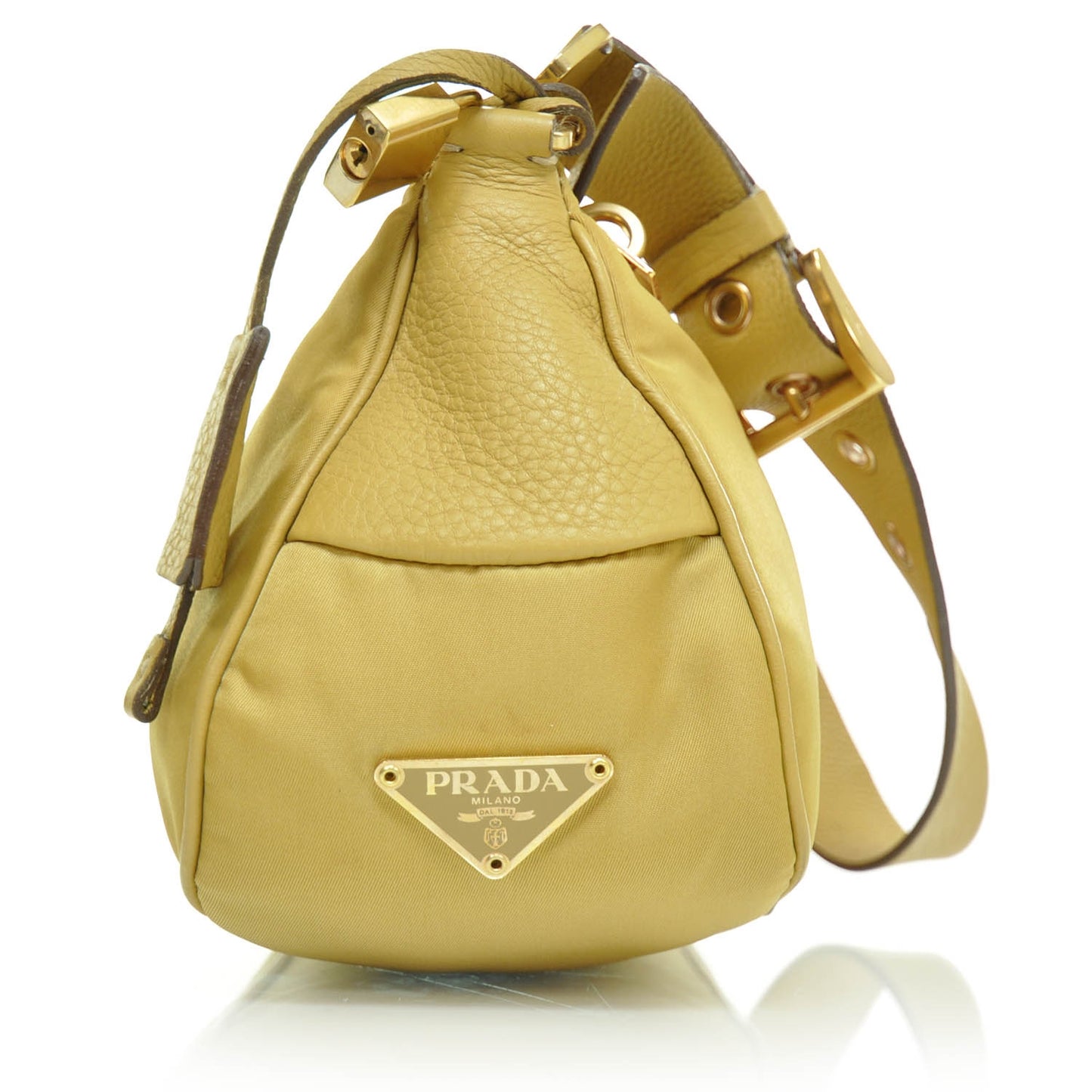 Tessuto Nylon Leather Small Shoulder Bag