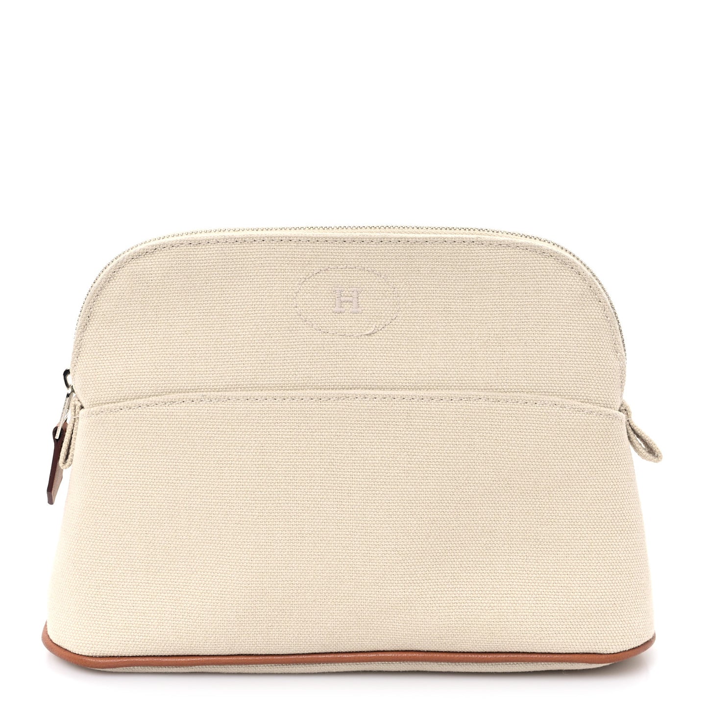 Cotton Canvas Mini Bolide Travel Cosmetic Pouch Naturel
