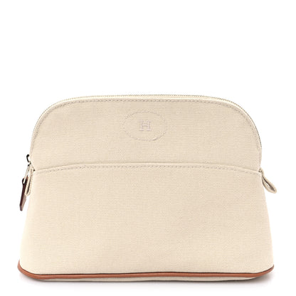 Hermes Cotton Canvas Mini Bolide Travel Cosmetic Pouch Naturel 1 of 7