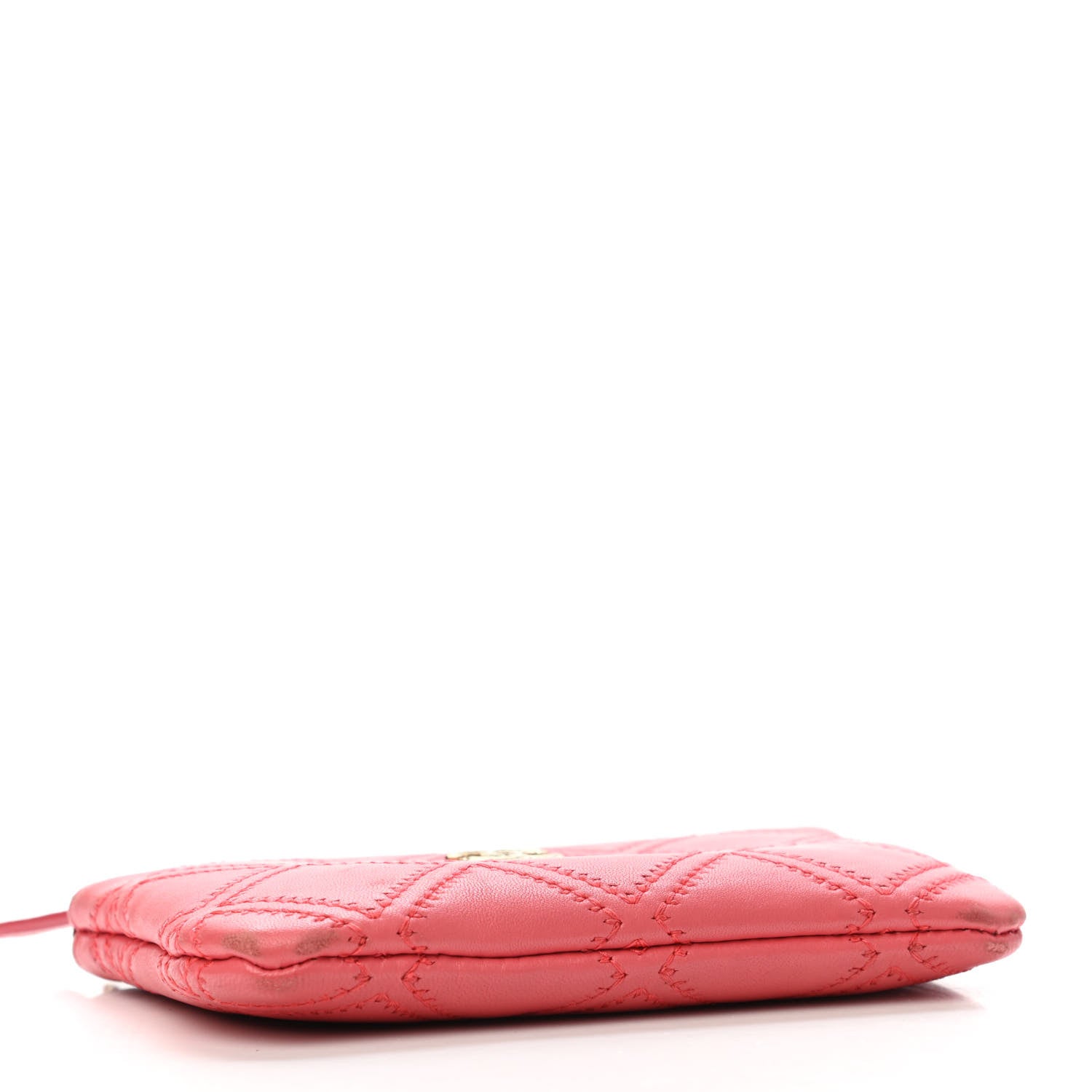 Chanel Lambskin Stitched Tassel Small Cosmetic Case Pink 3 of 5