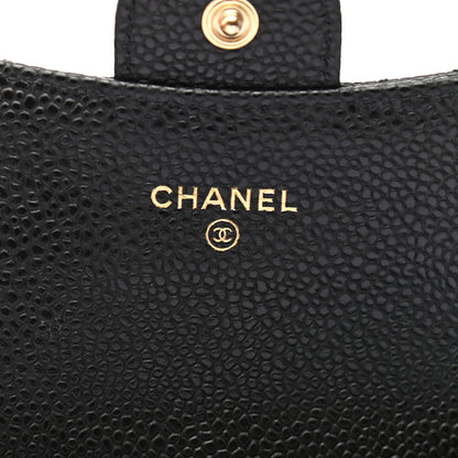 Chanel Caviar Quilted Flap Card Holder Wallet Black 6 of 8