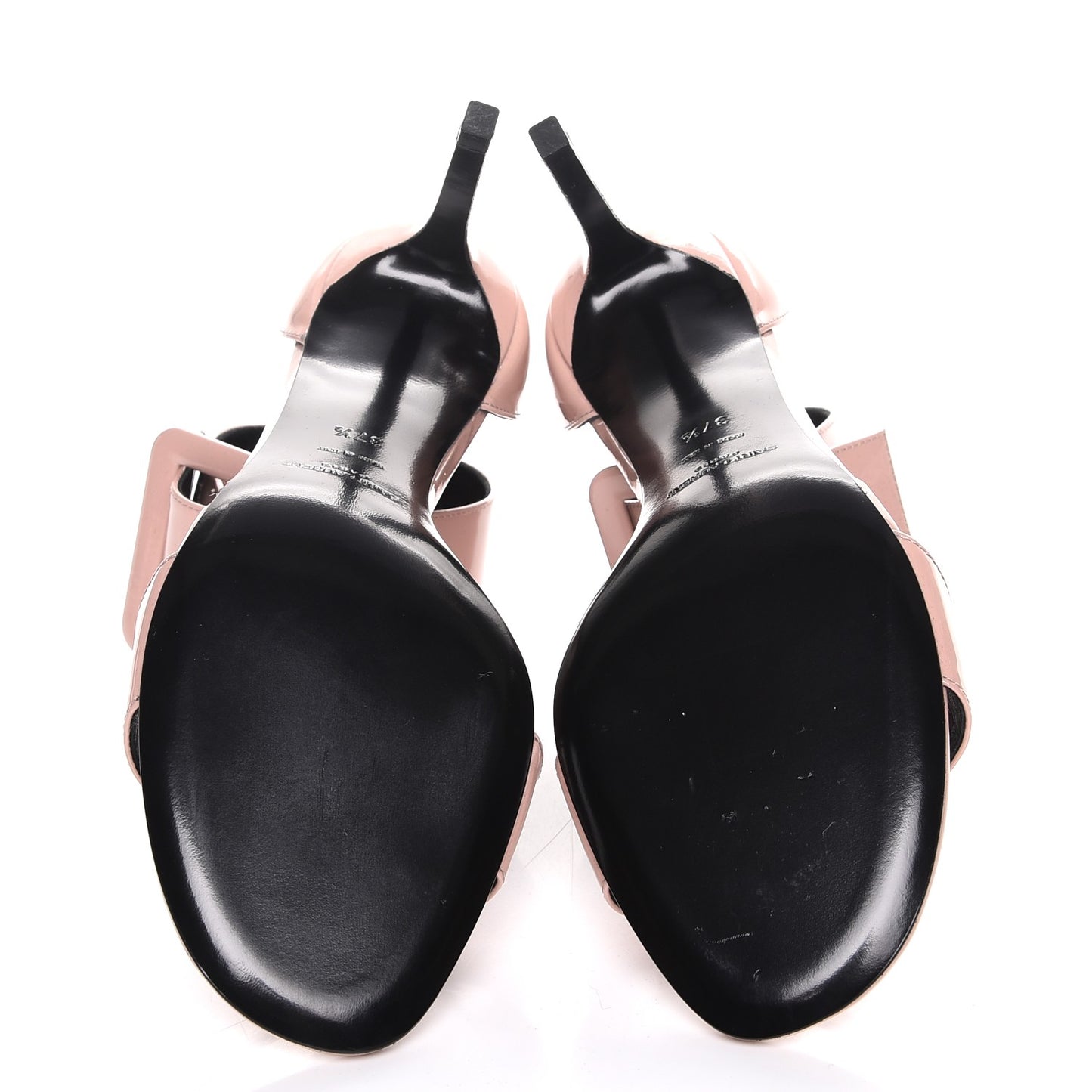 Patent Calfskin Jane Ankle Strap Sandals 37.5 Pale Rose