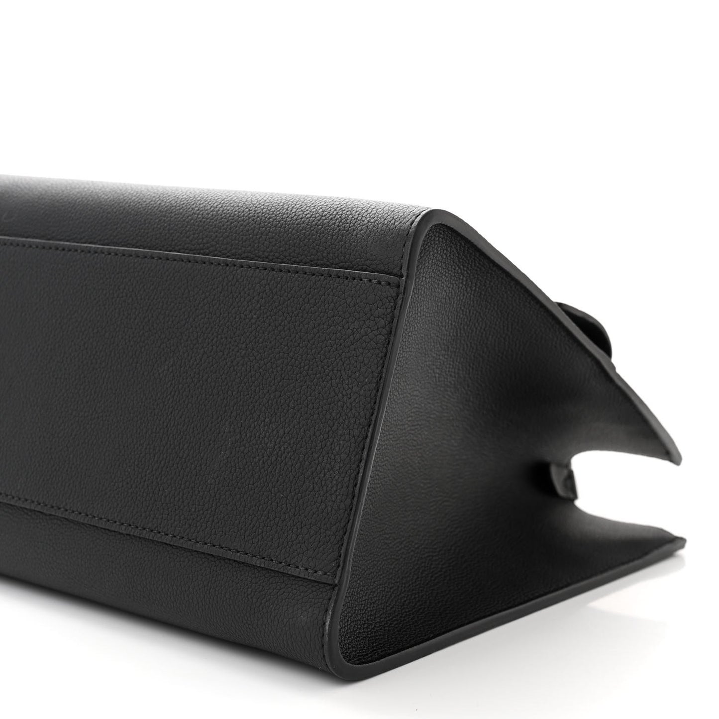 Soft Calfskin Lockme Tote MM Black