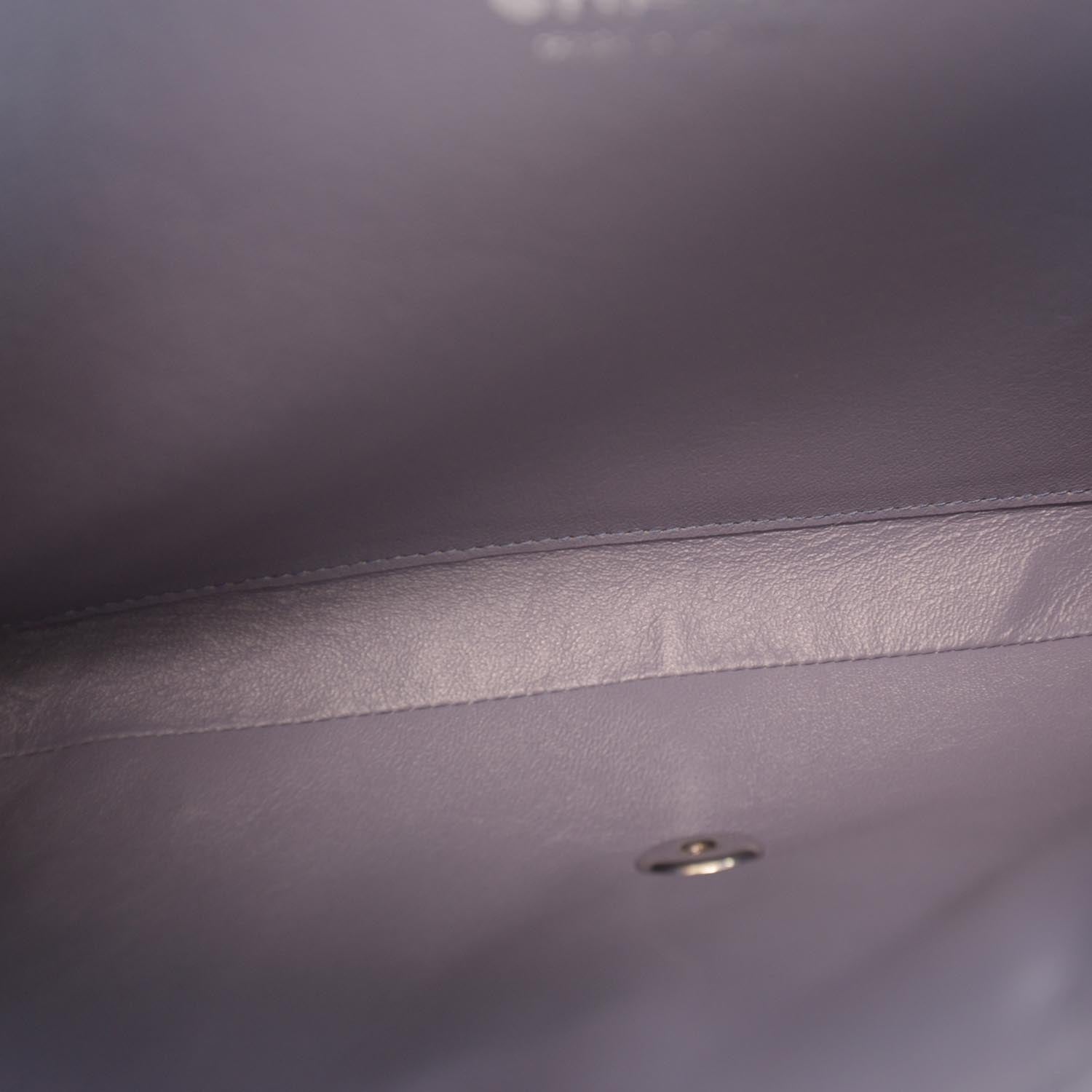 Chanel Lambskin Quilted Clutch Bag Lavender 12C 8 of 9