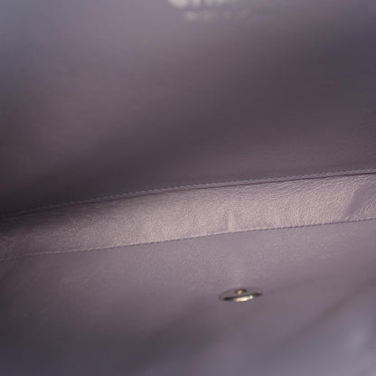 Chanel Lambskin Quilted Clutch Bag Lavender 12C 8 of 9