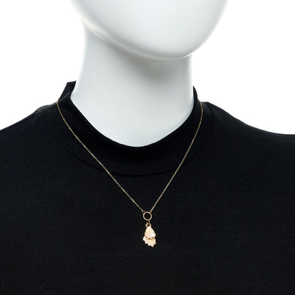 Foundrae 18K Yellow Gold Diamond Encrusted Butterfly Wings Miniature Medallion Necklace 2 of 6
