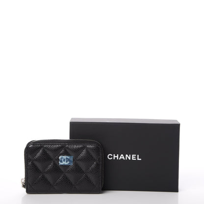 Chanel Caviar Quilted Zip Coin Purse Black 8 of 8