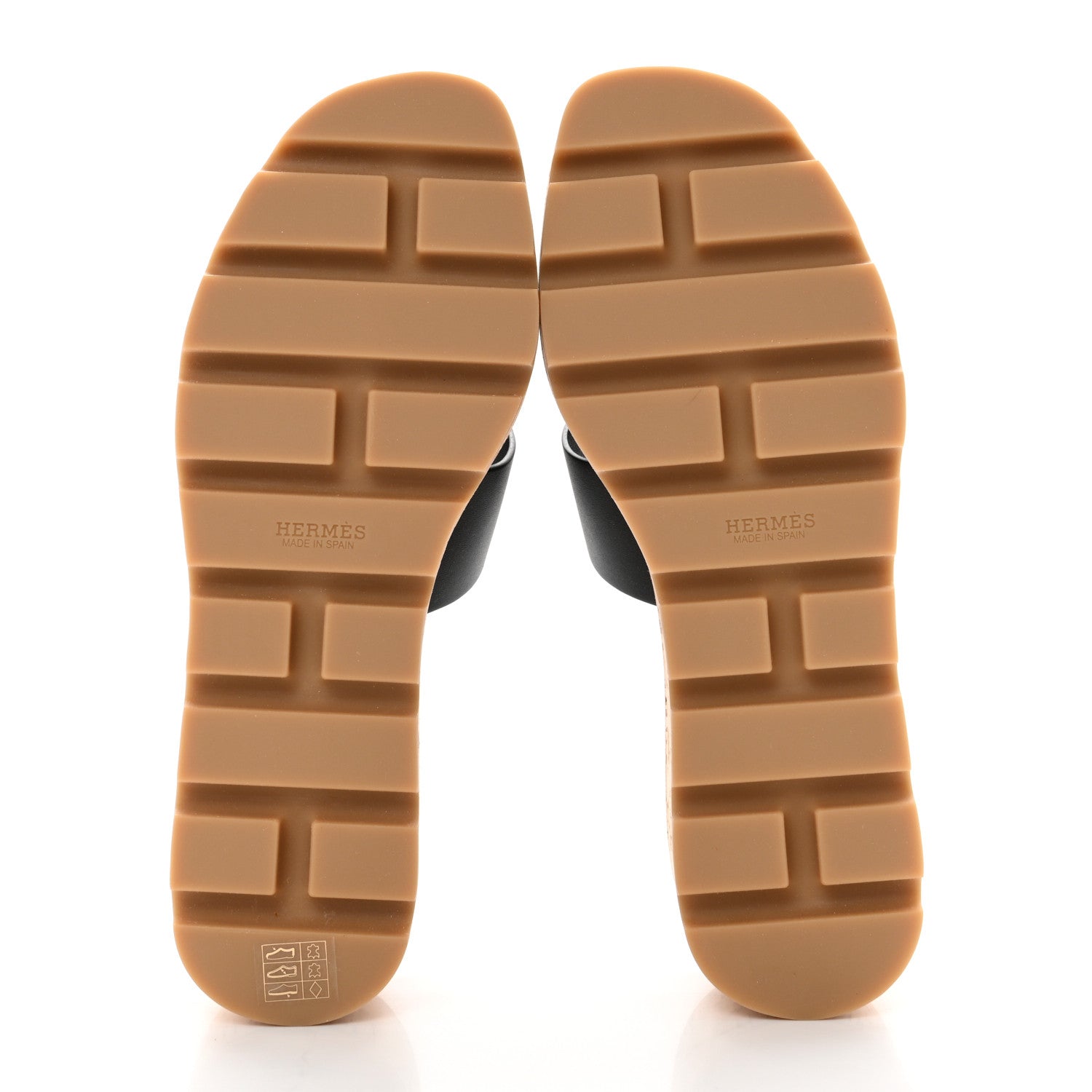 Hermes Calfskin Cork Eze 30 Sandals 36 Black 5 of 9