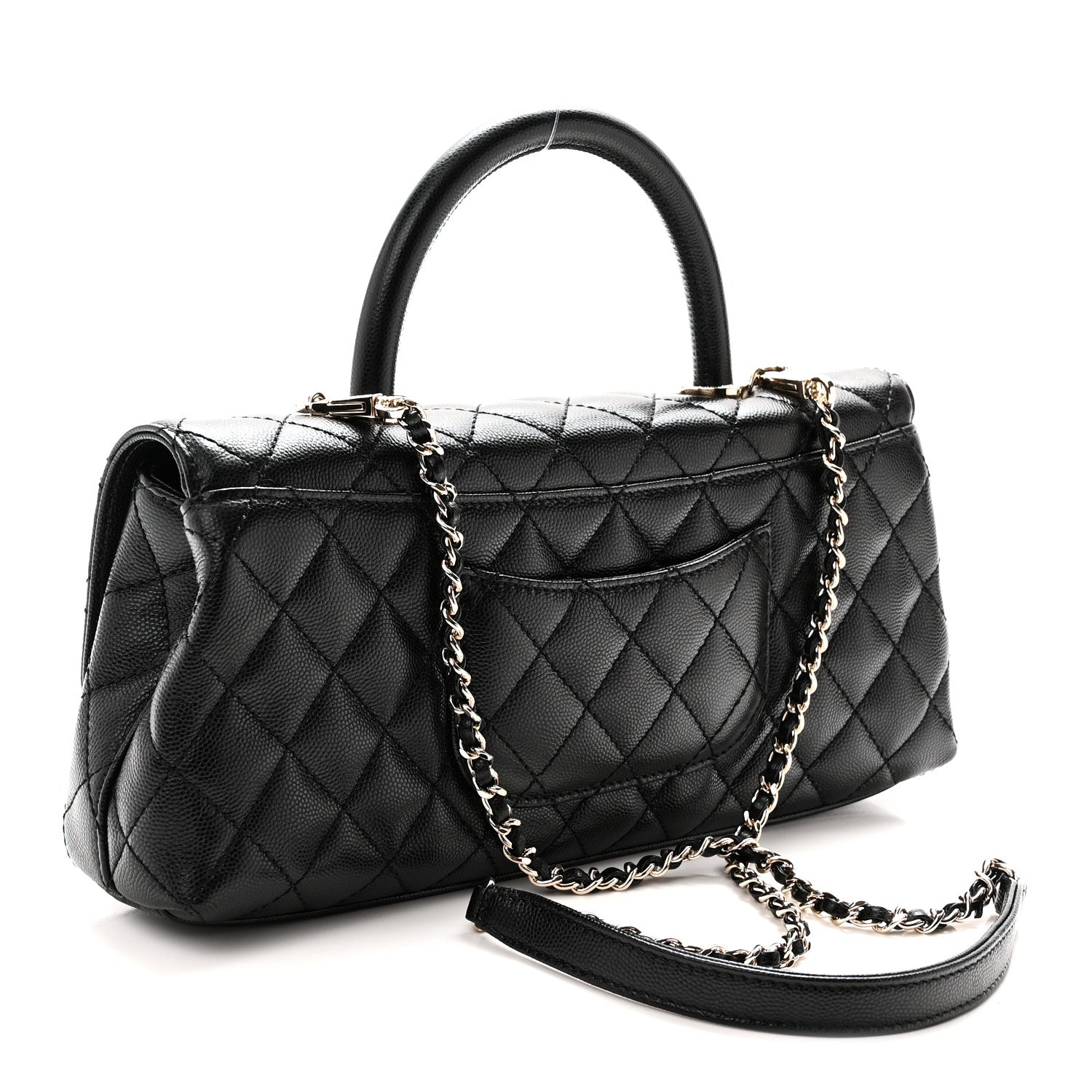 Chanel Caviar Quilted Maxi East West Coco Handle Flap Black 3 of 11
