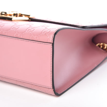 Gucci Guccissima Signature Medium Padlock Shoulder Bag Rose Baby Candy 9 of 9