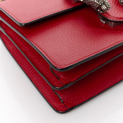 Gucci Dollar Calfskin Crystal Web Mini Dionysus Bamboo Top Handle Bag Hibiscus Red 13 of 13