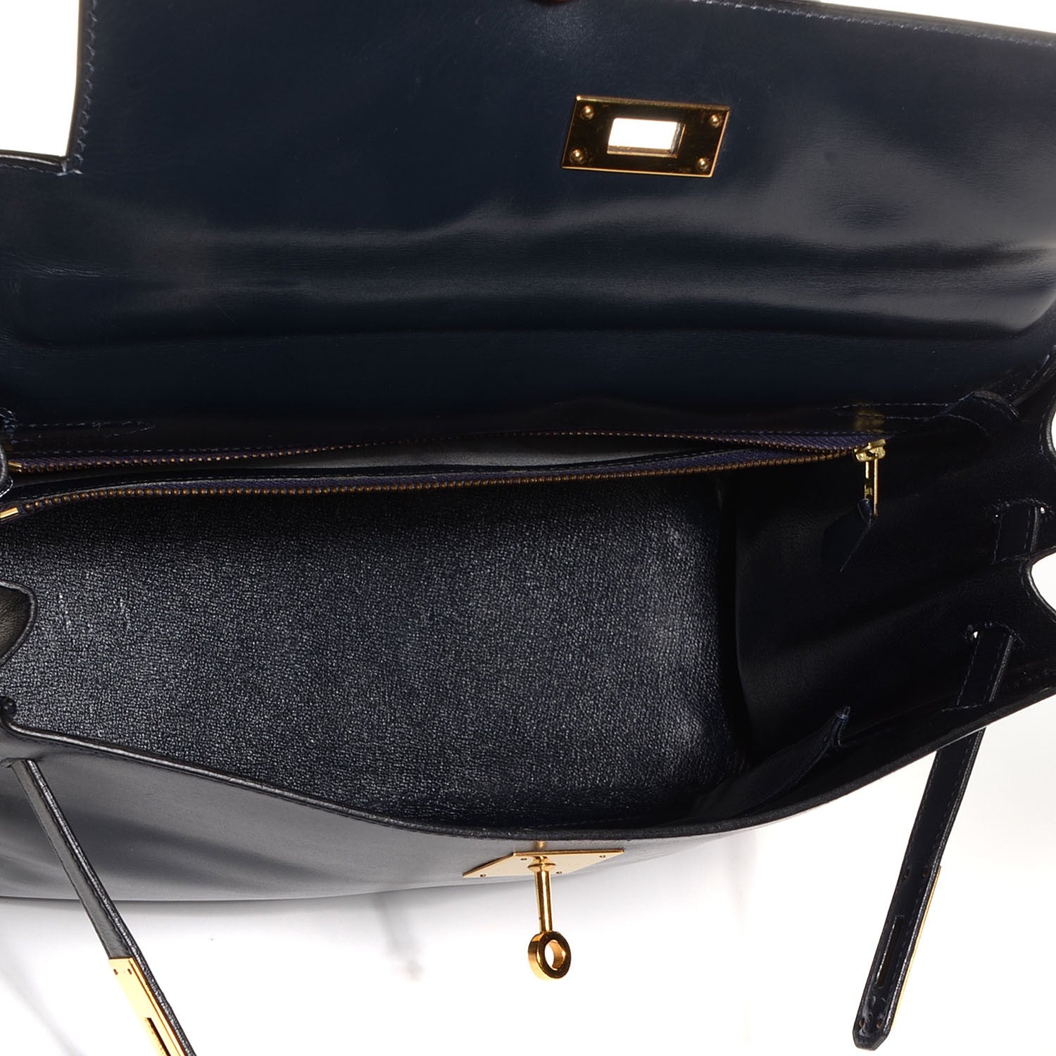 Hermes Box Kelly Retourne 32 Indigo 8 of 22