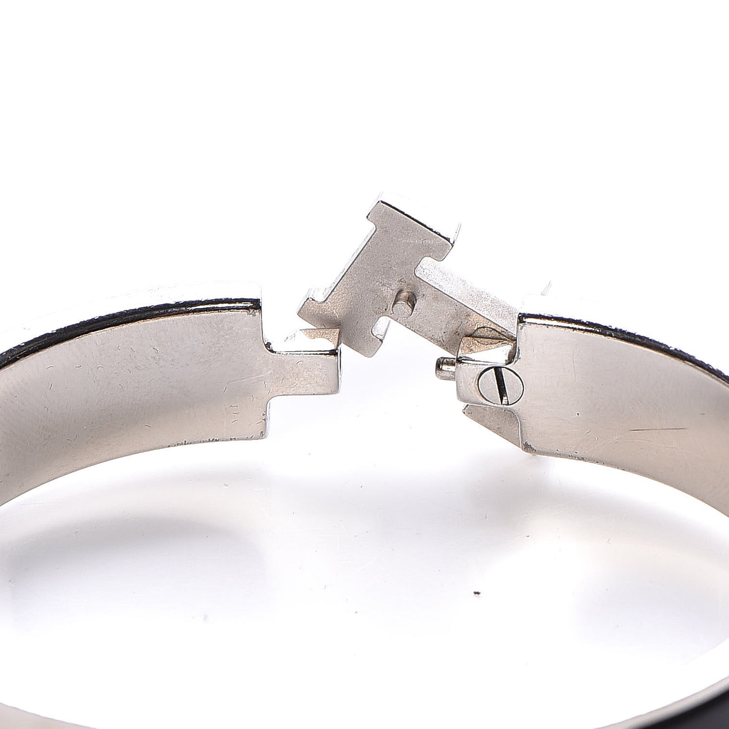 Enamel Narrow Clic Clac H Bracelet PM Black