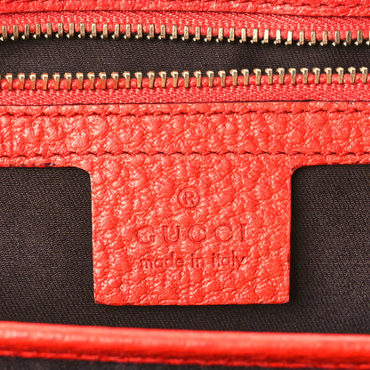 Gucci Calfskin Bamboo Top Handle Bag Orange 5 of 8