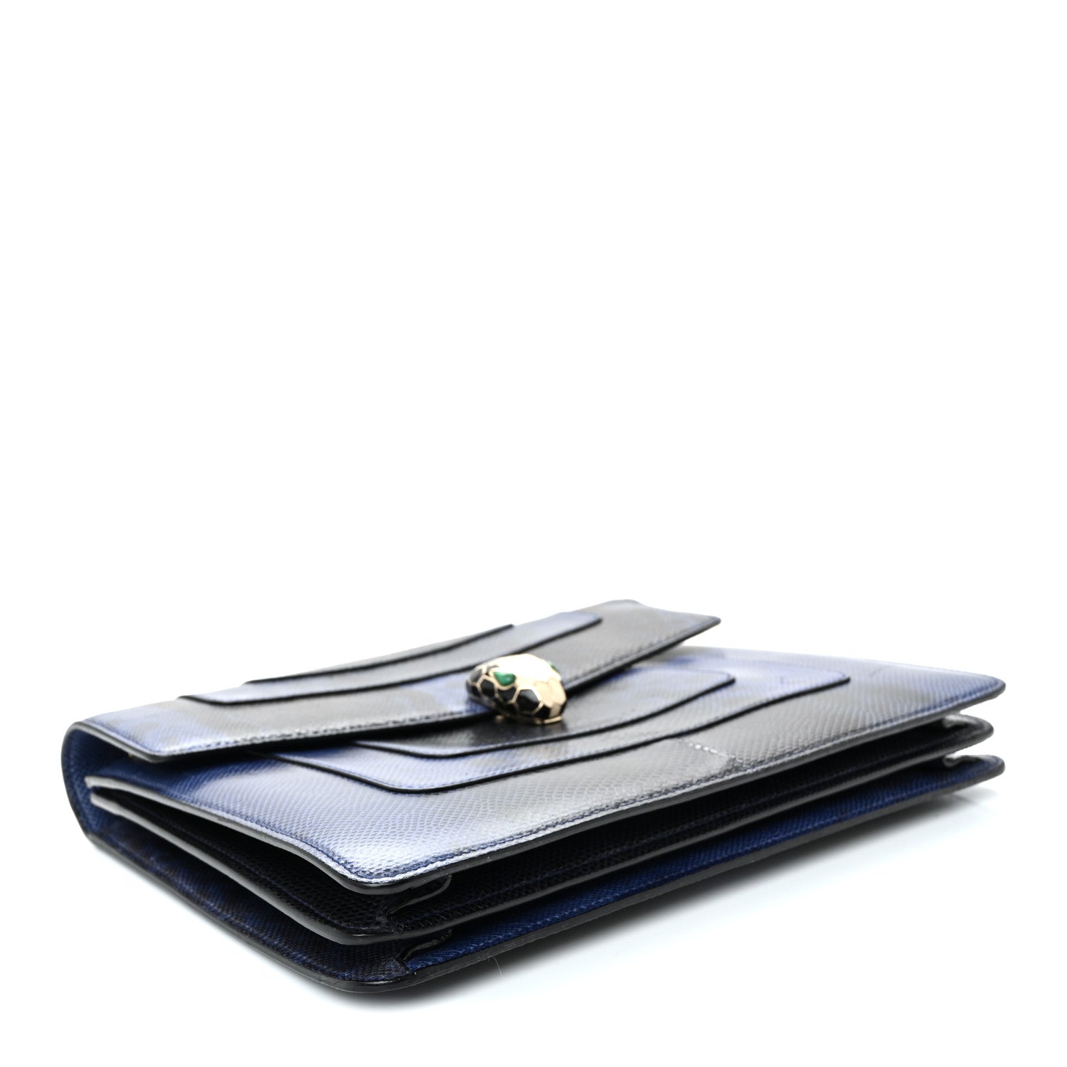 Bulgari Shiny Karung Medium Serpenti Forever Crossbody Bag Dark Blue 5 of 10