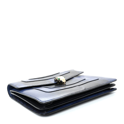 Bulgari Shiny Karung Medium Serpenti Forever Crossbody Bag Dark Blue 5 of 10