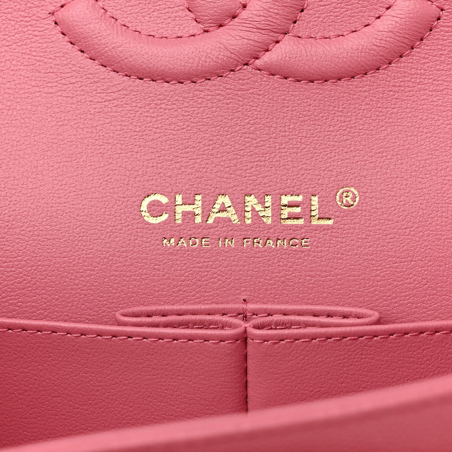 Caviar Quilted Medium Double Flap Pink