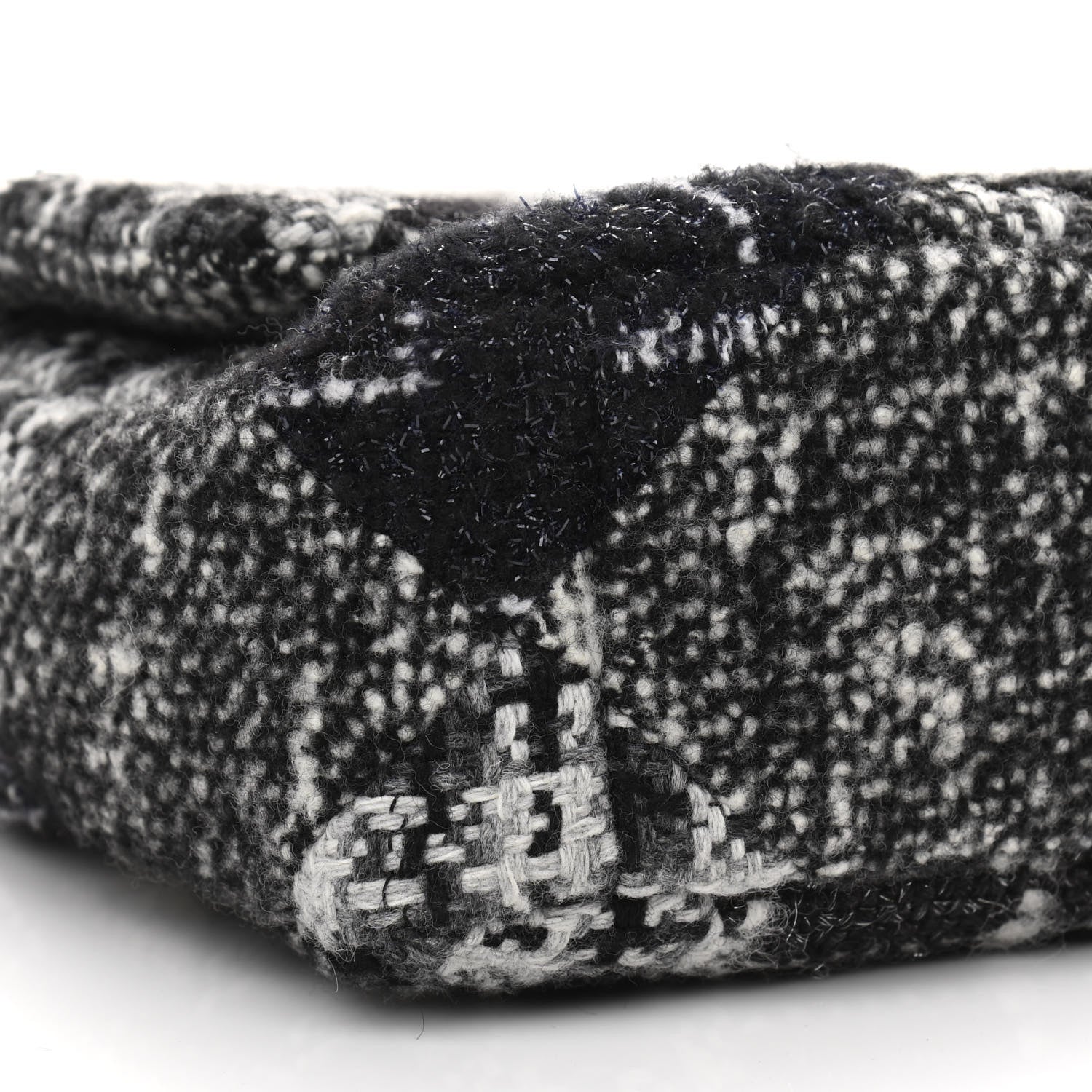 Chanel Tweed Quilted Medium Chanel 19 Flap Black White 9 of 10