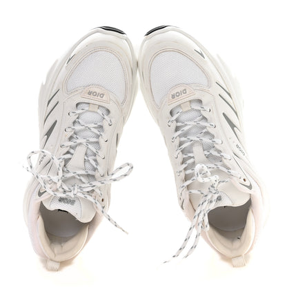 Christian Dior Technical Mesh Calfskin Mens B30 Sneakers 44.5 White Light Grey 2 of 9