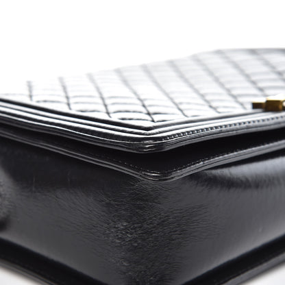 Chanel Glazed Calfskin Quilted Large Boy Flap Black 10 of 14