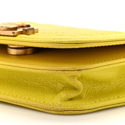 Chanel Caviar Chevron Quilted Boy Flap Waist Belt Bag Yellow 11 of 15