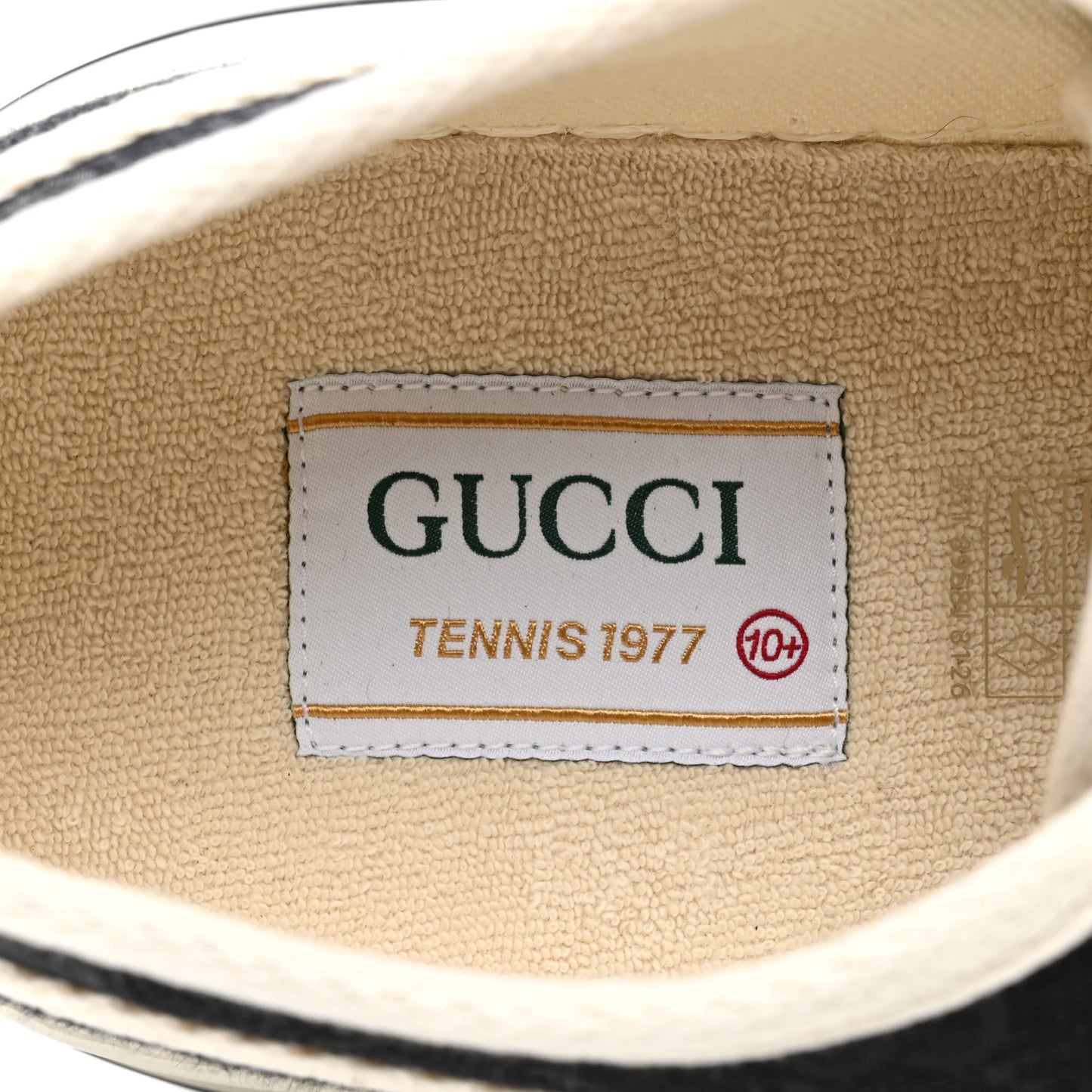 GG Monogram Mens 1977 Tennis Platform 52mm Sneakers 10.5 Black Mystic White