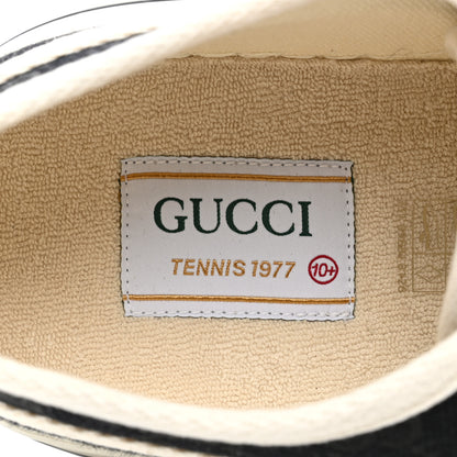 Gucci GG Monogram Mens 1977 Tennis Platform 52mm Sneakers 10.5 Black Mystic White 8 of 10