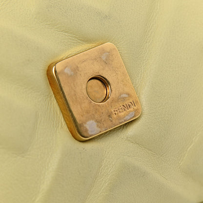 Fendi Nappa FF 1974 Embossed Large Baguette Banana 9 of 13