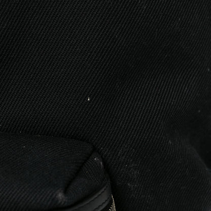 Saint Laurent Canvas Signature Embroidered City Backpack Black 10 of 12