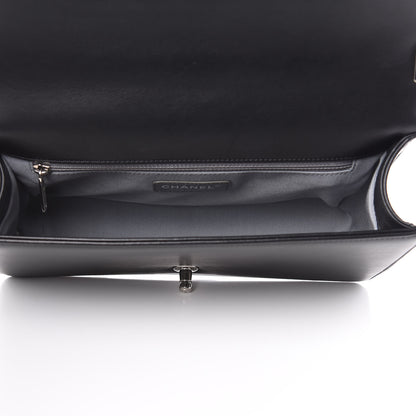 Chanel Calfskin Chevron New Medium Boy Flap Black 5 of 11