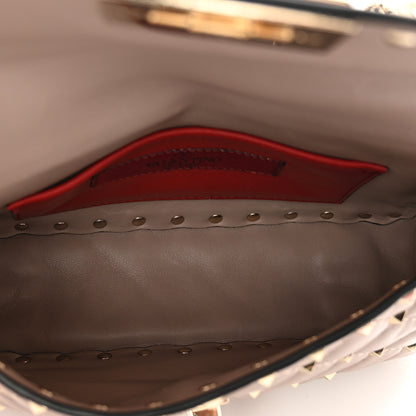 Valentino Garavani Nappa Small Rockstud Spike Shoulder Bag Poudre 6 of 9